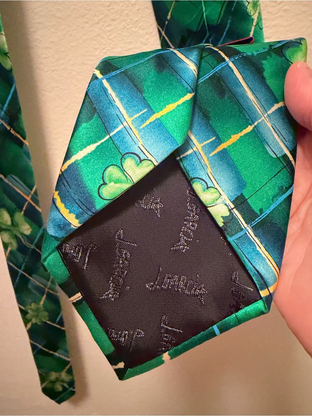 J. Garcia Malachite Valley Shamrock Tie - Picture 4 of 5